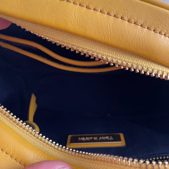 Tory Burch yellow Kira Small Chevron camera Crossbody bag - Picture 9 of 10